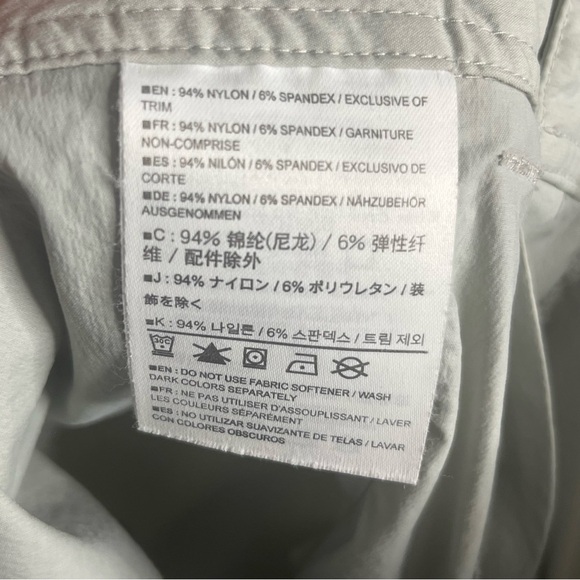 Arc’teryx Outdoor Shorts Women 8 Gray Nylon Bermuda Chino Hiking Stretch Logo - Picture 9 of 9
